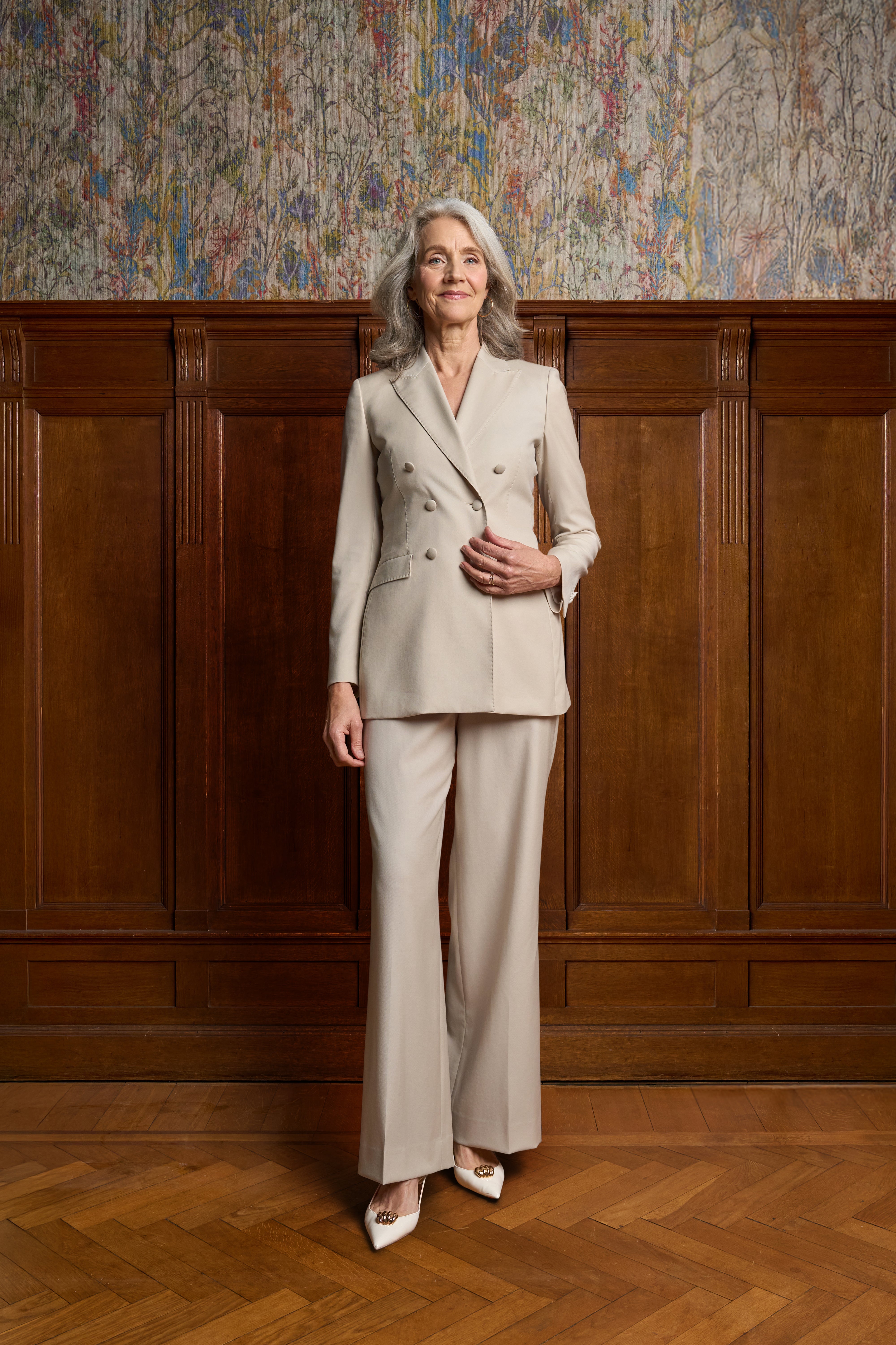 Champagne flared pantalon