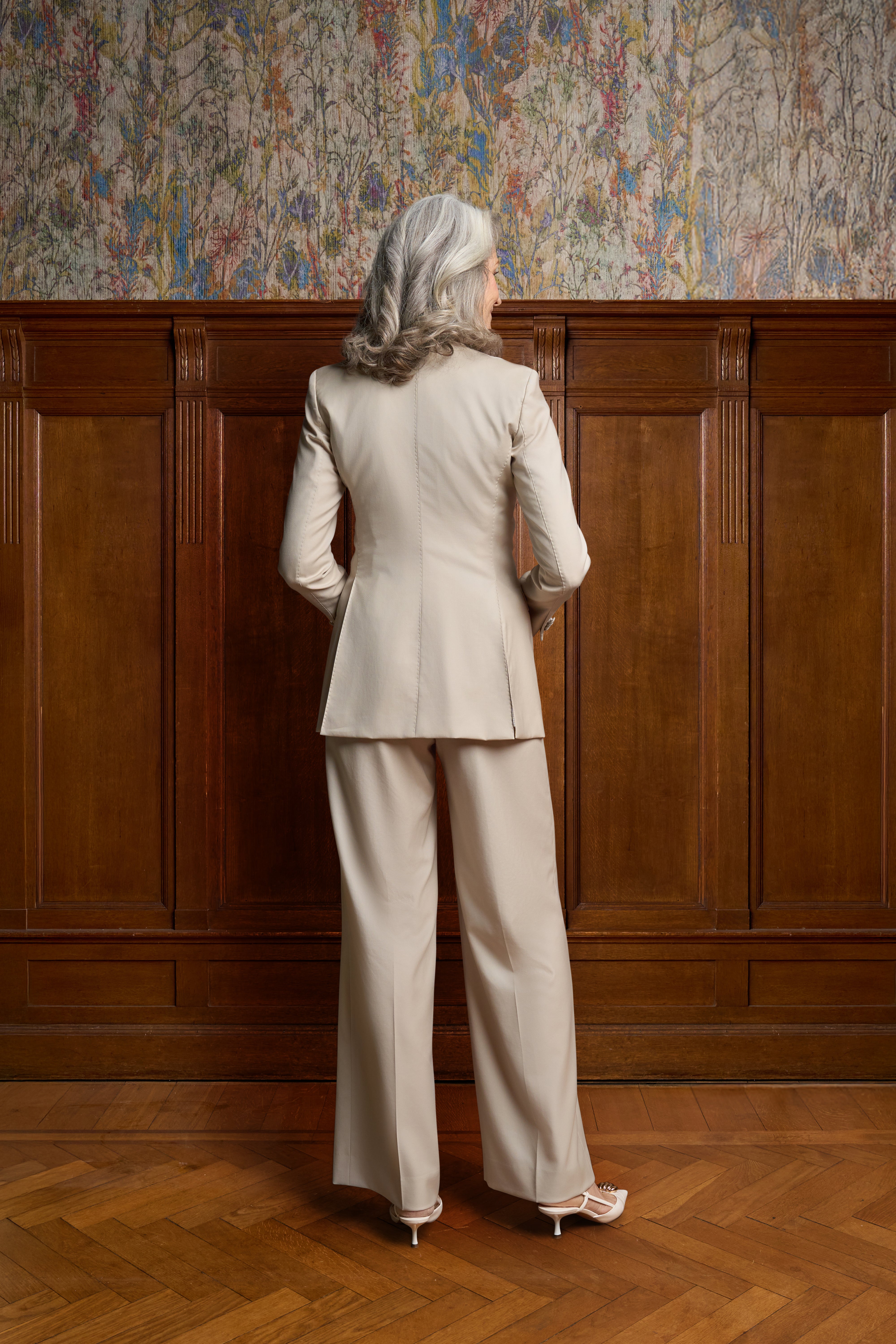 Champagne double breasted blazer