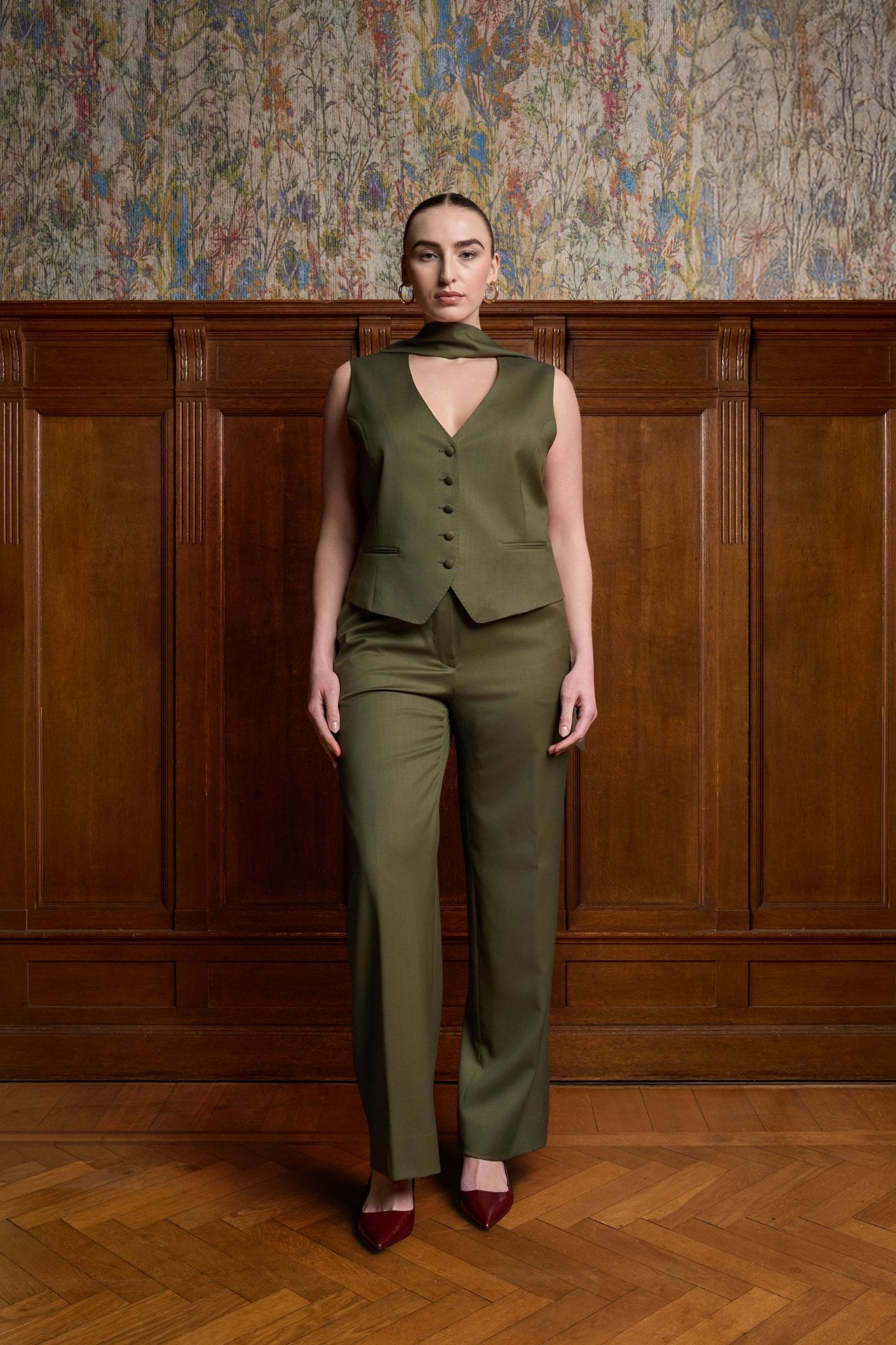 Groen dames gilet