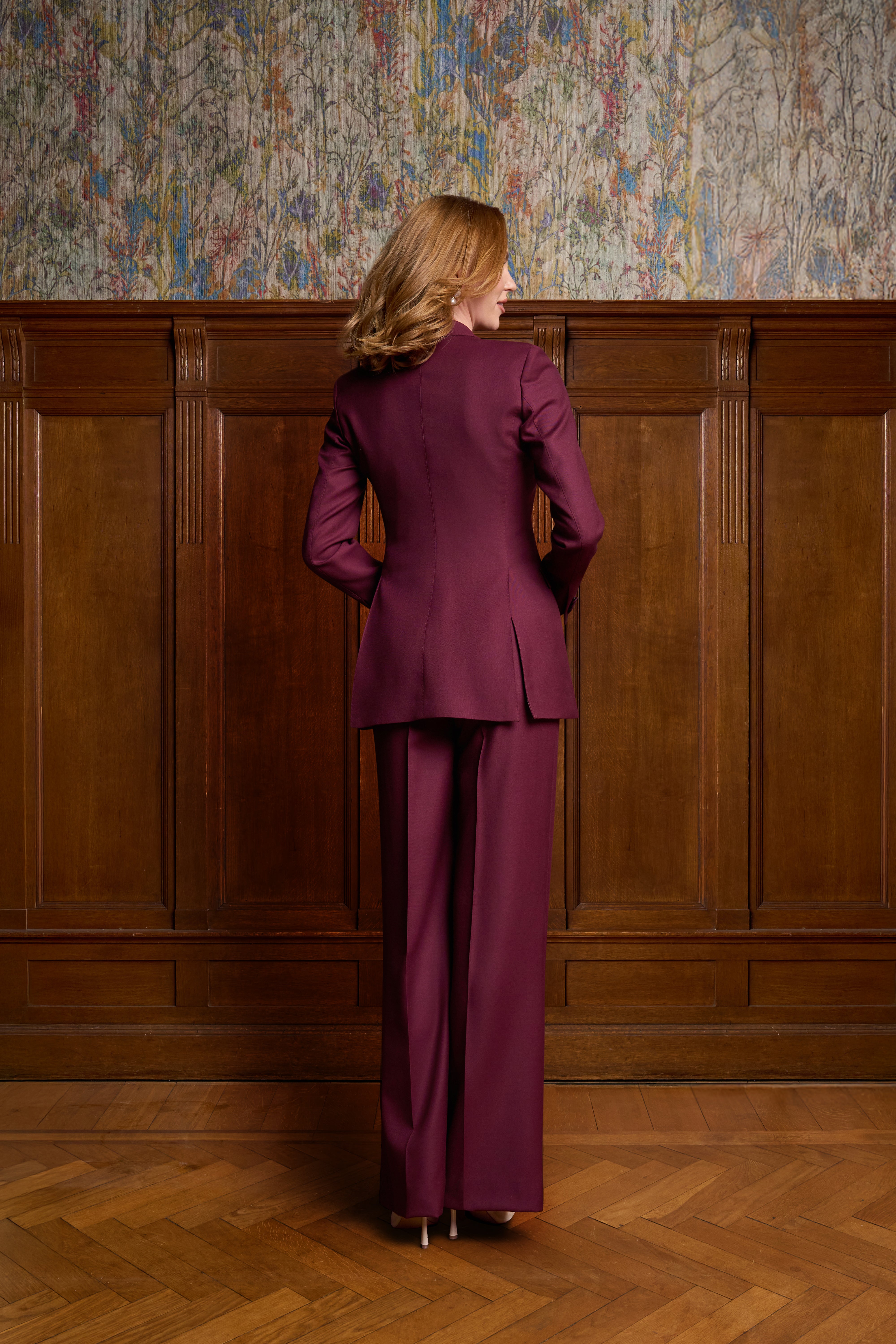 Burgundy double breasted blazer pak