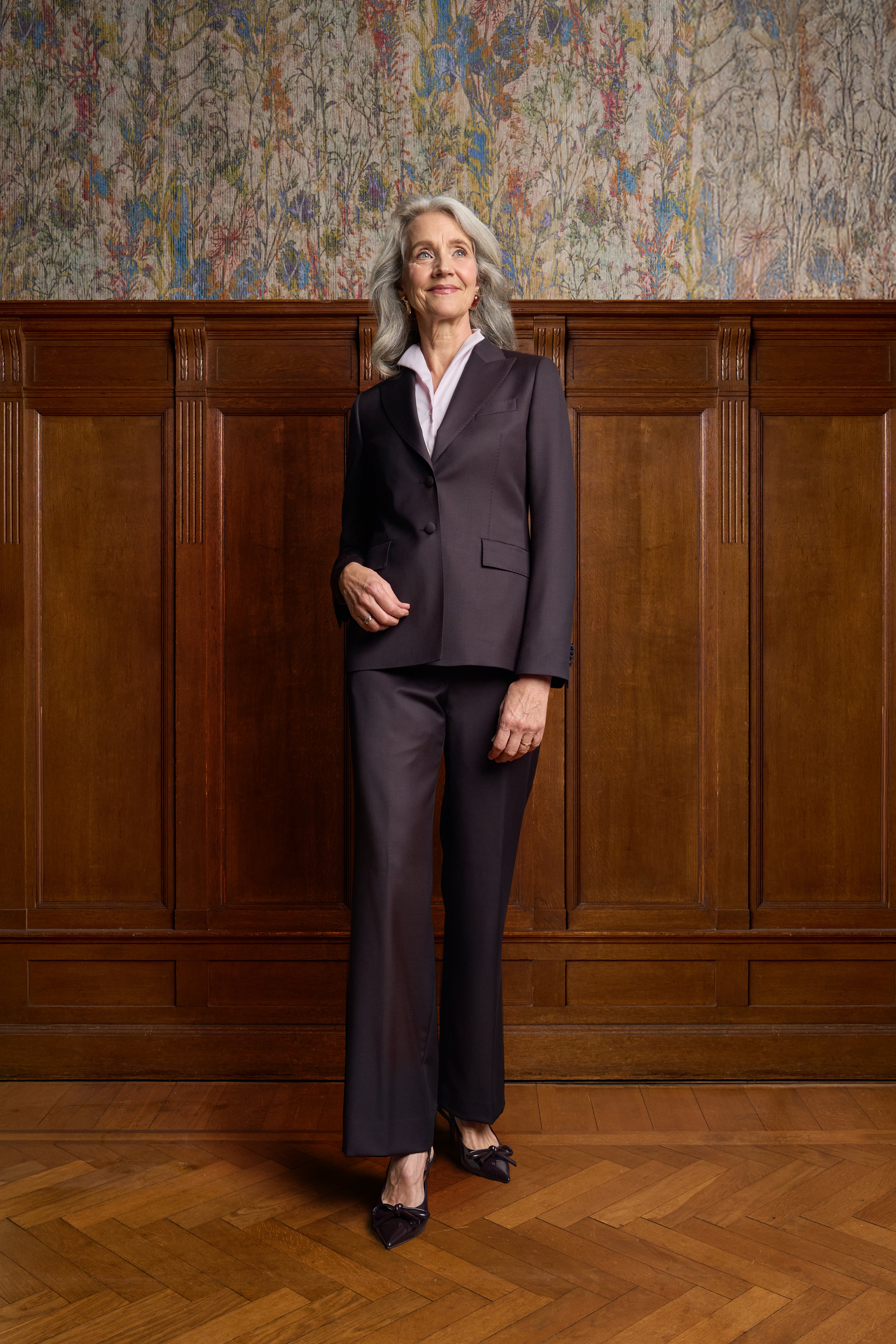 Tulpkraag getailleerde blouse