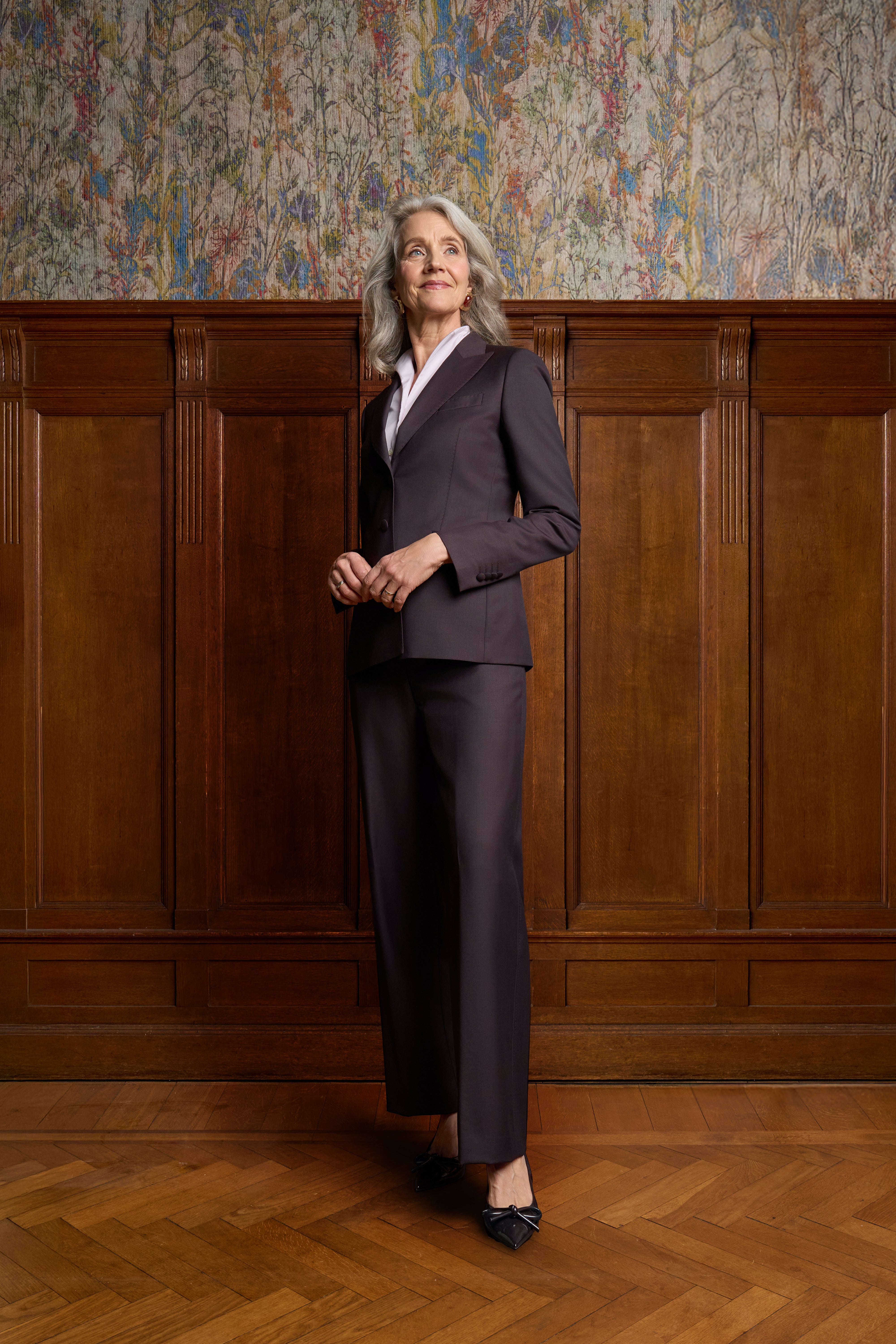 Aubergine single breasted pak