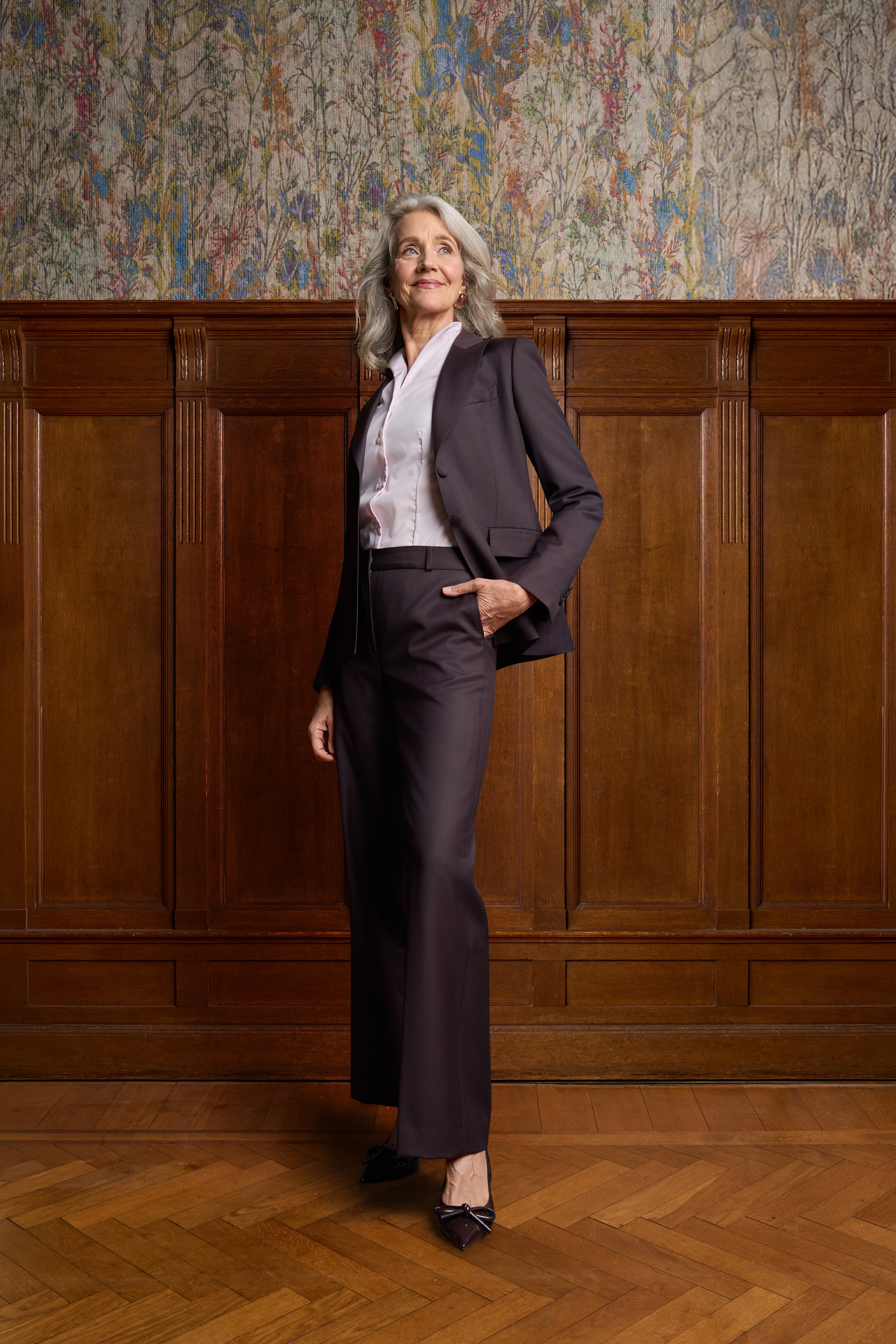 Tulpkraag getailleerde blouse