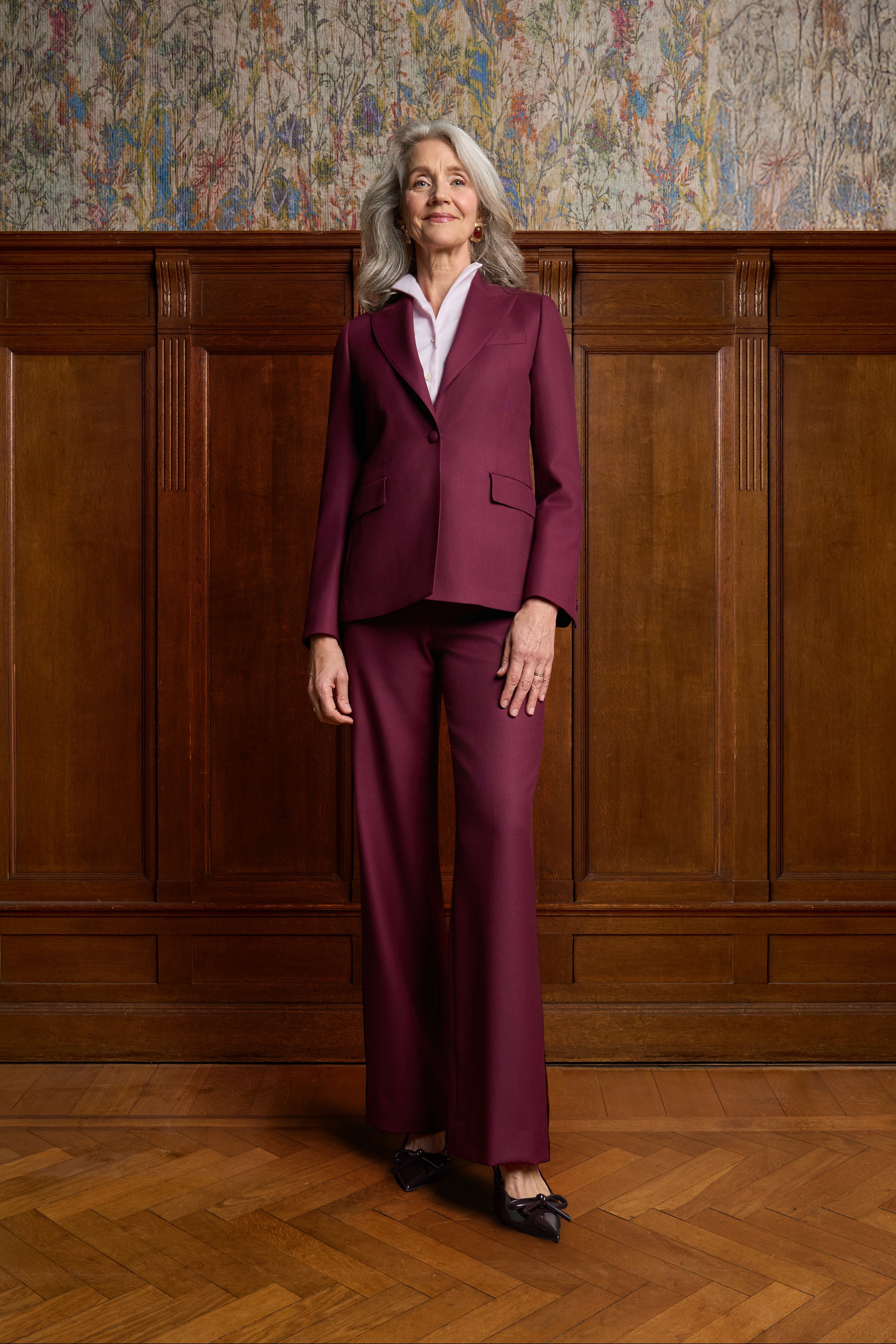 Burgundy single breasted pak