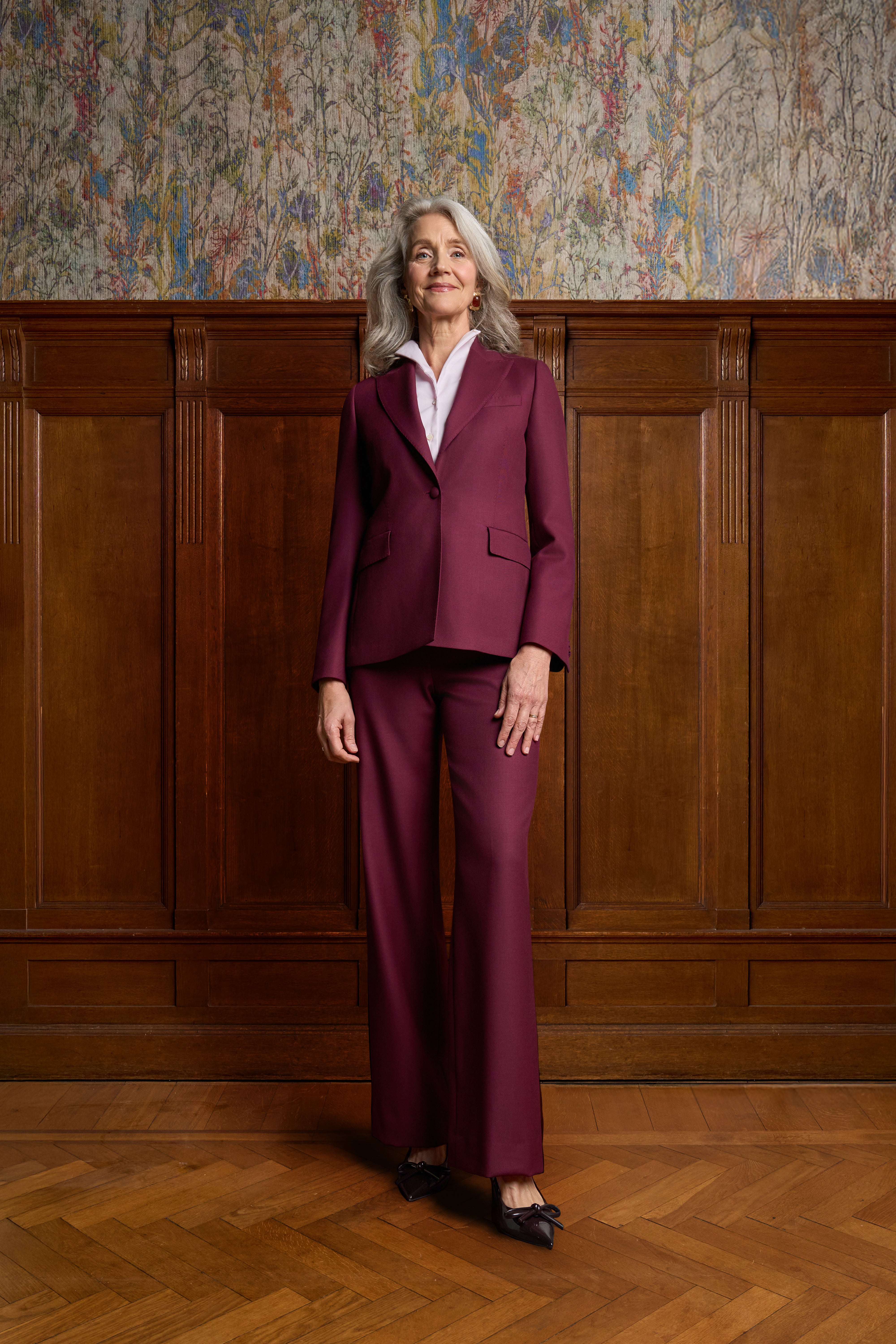 Tulpkraag getailleerde blouse