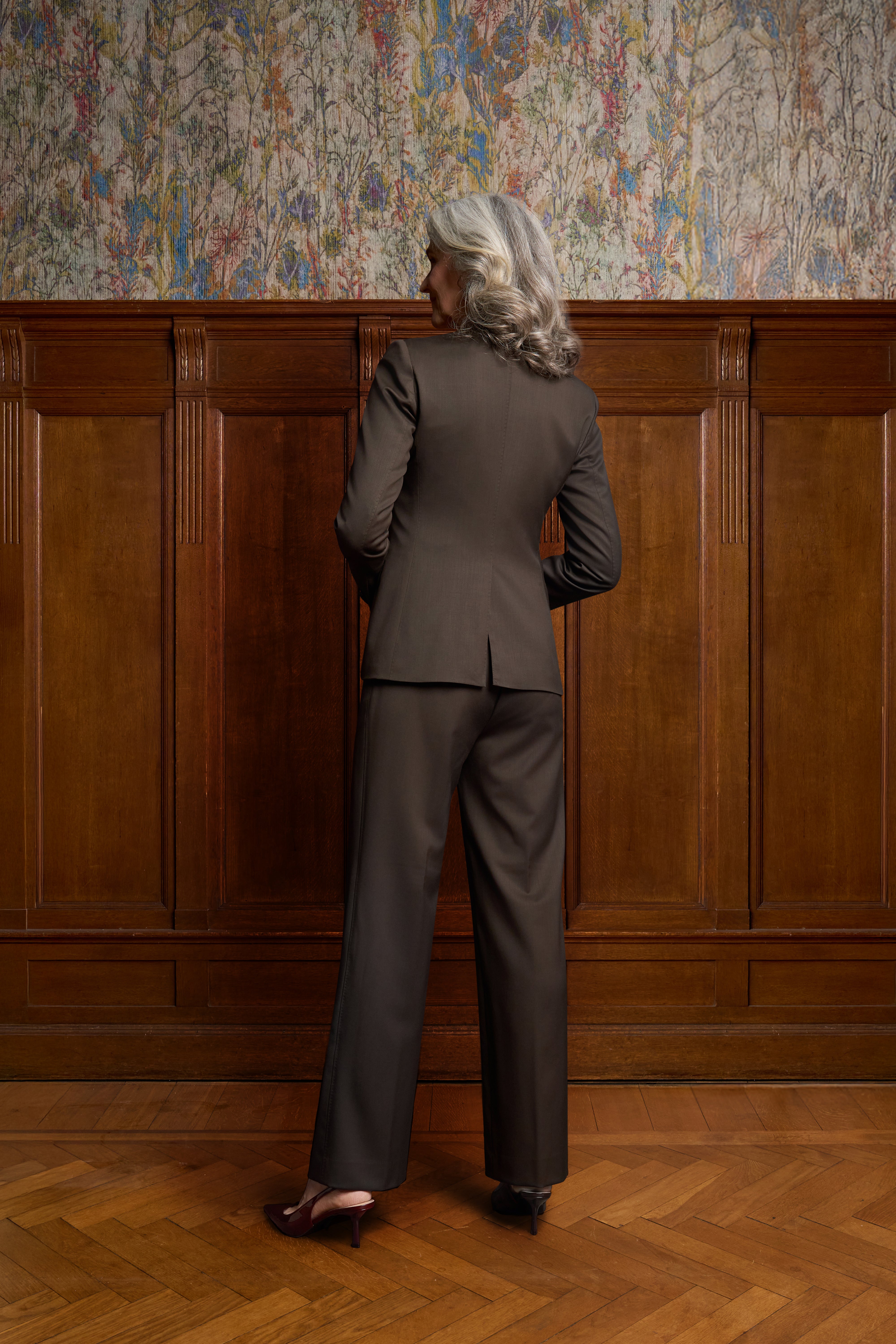 Bruine single breasted blazer